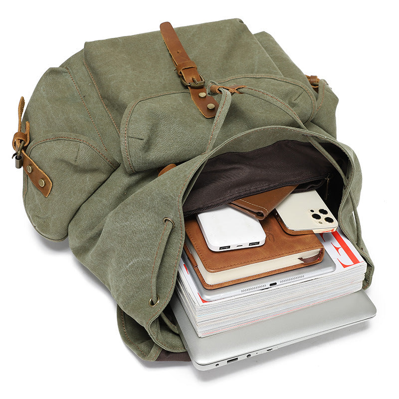 mackin Totes Canvas BackPack - Green