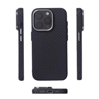 Single Tone iPhone MagSafe Case With Stripes - Black