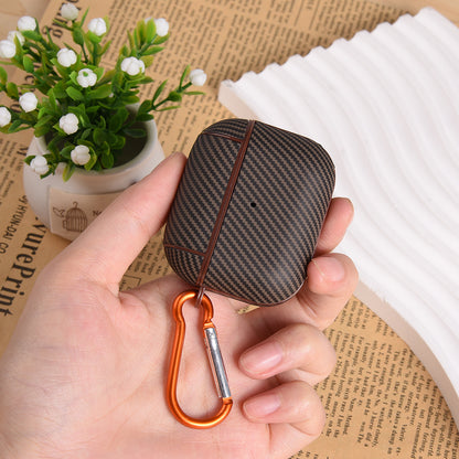 Textured AirPods Case Cover "without" Carabiner Ring - Brown
