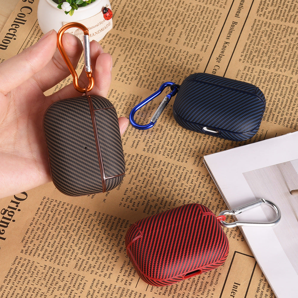 Textured AirPods Case Cover "without" Carabiner Ring - Brown