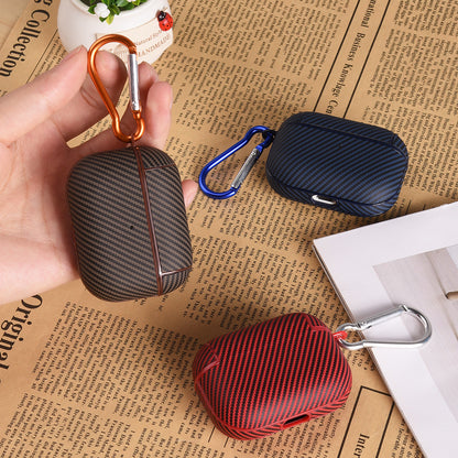 Textured AirPods Case Cover "without" Carabiner Ring - Brown