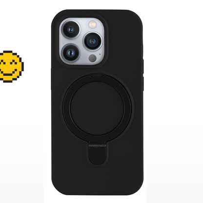 Solid Black Soft Touch iPhone MagSafe Case With Magnetic Ring