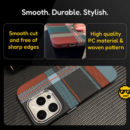 Premium Texture Check Pattern (Multi Toned) MagSafe Case