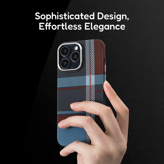 Premium Texture Check Pattern (Mixed Toned) MagSafe Case