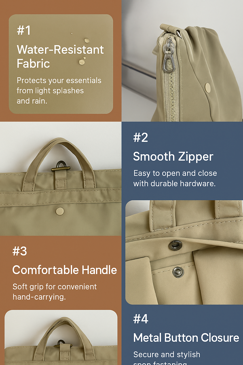 Korean Back Pack - Khaki
