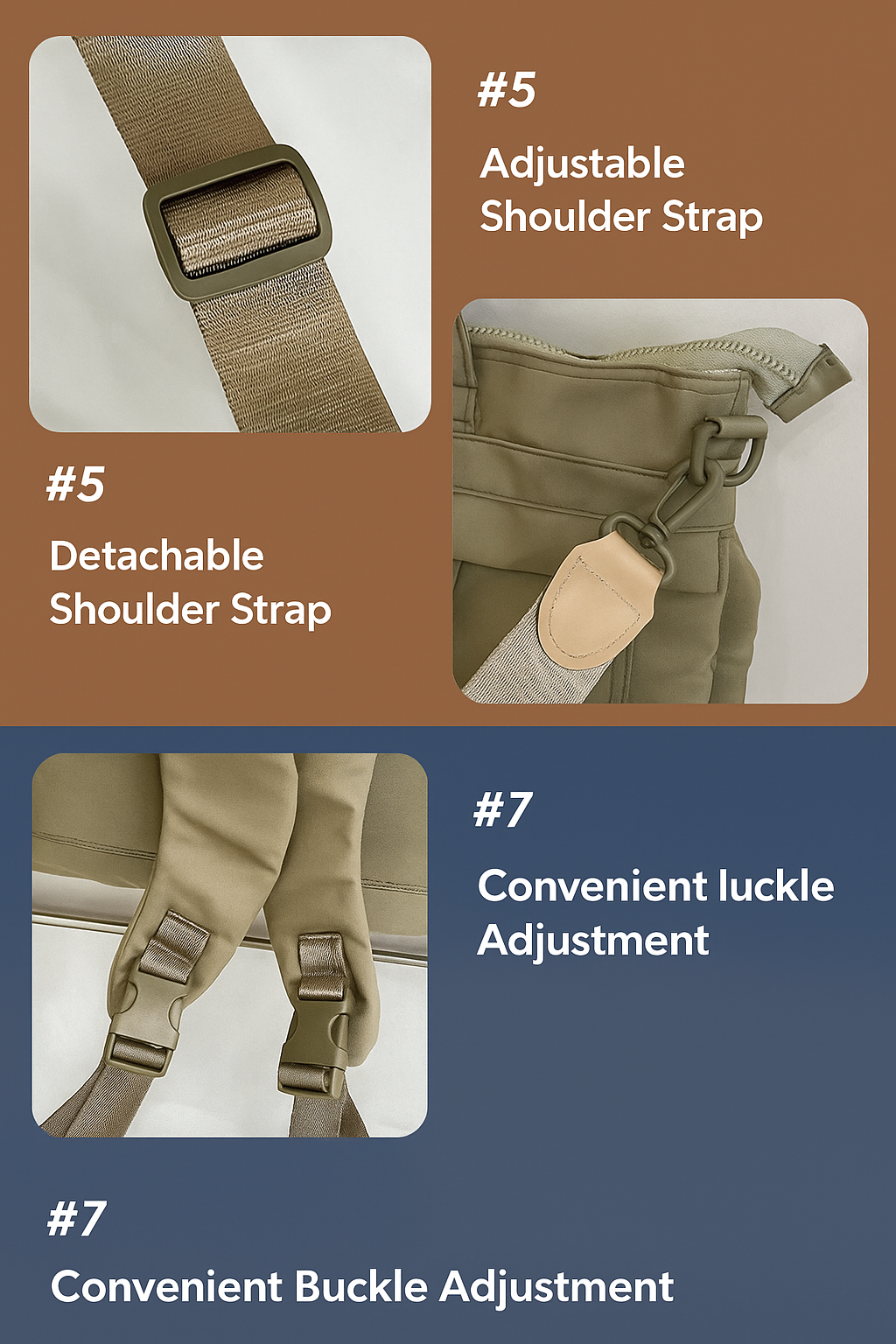 Korean Back Pack - Khaki
