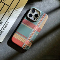 Premium Texture Check Pattern (Multi Toned) MagSafe Case