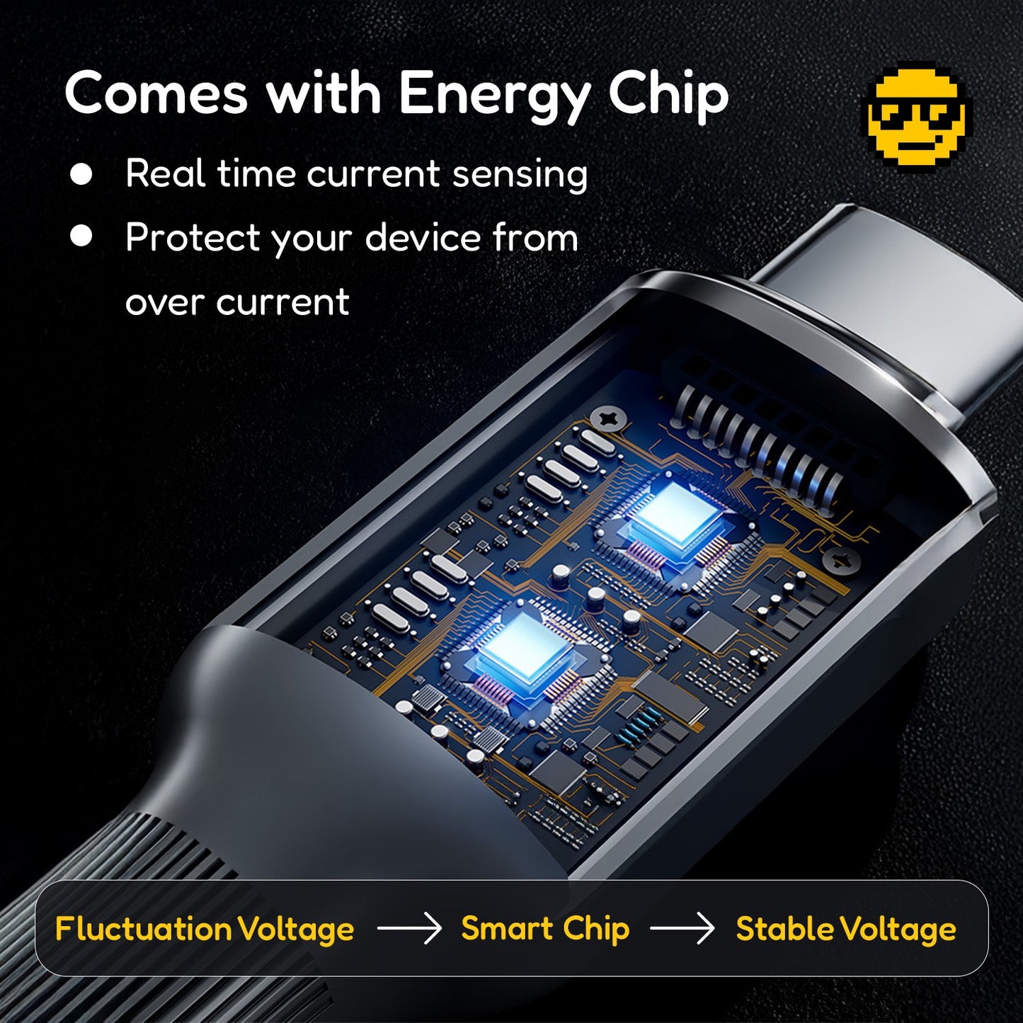 Charging Cable 60W C-C Type - Black